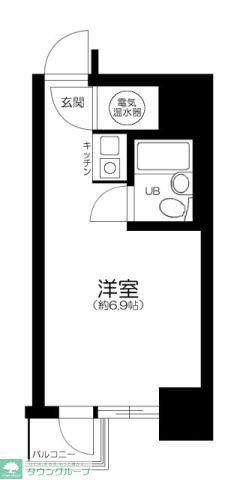 ハイツ神田岩本町(1K/6階)の間取り写真