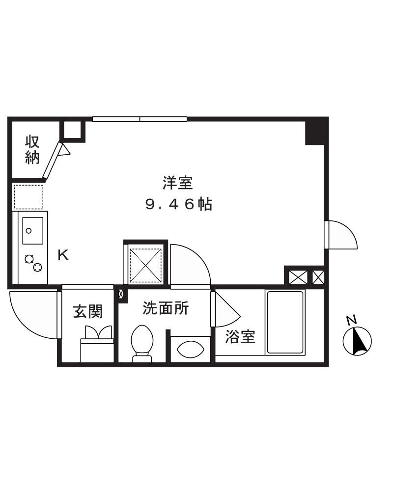 PARFAIT松濤(ワンルーム/2階)の間取り写真