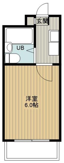 ブリランテ上福岡(1K/3階)の間取り写真