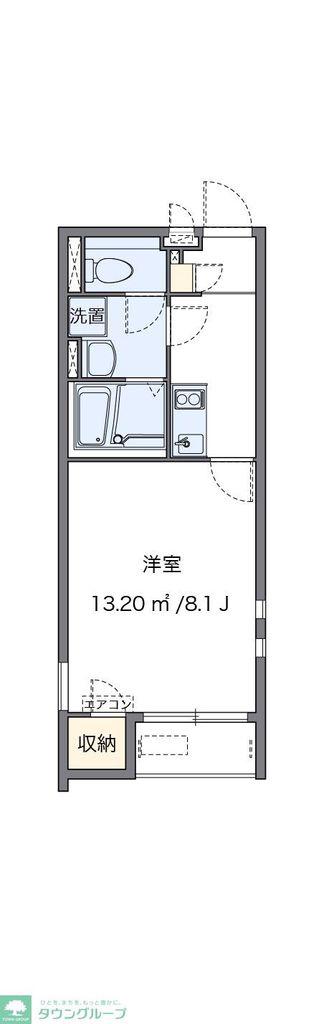 クレイノビアンカ(1K/2階)の間取り写真