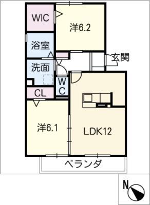 ファミール・アイ(2LDK/3階)の間取り写真