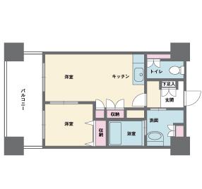 HF西新宿レジデンスウエスト(1DK/11階)の間取り写真