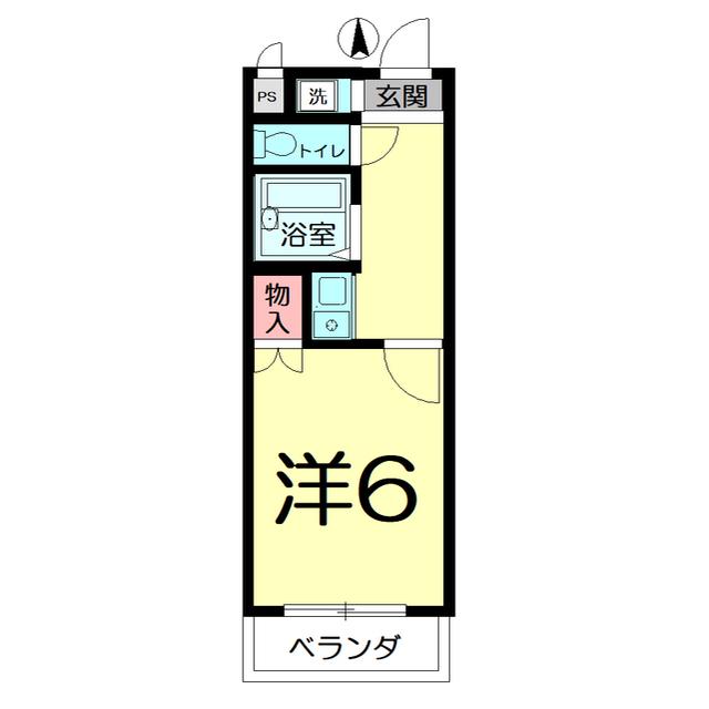 コーポ清水弐番館(1K/2階)の間取り写真