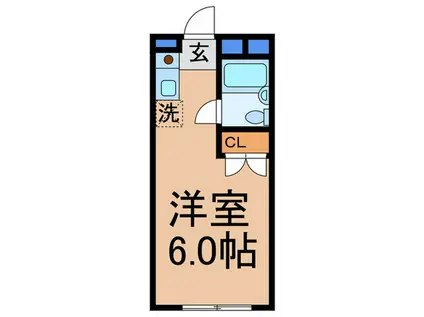 M-STUDIO(ワンルーム/2階)の間取り写真