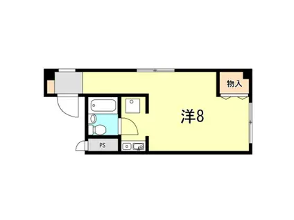 荒三マンション(ワンルーム/2階)の間取り写真