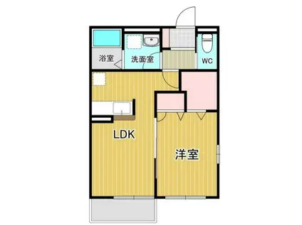 レトア・ファミールII(1LDK/1階)の間取り写真