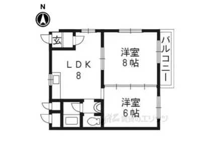 太田マンション(2DK/2階)の間取り写真