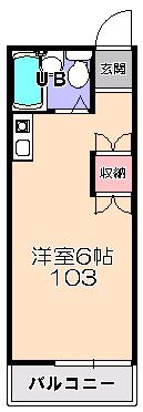 ドルフ17(ワンルーム/1階)の間取り写真