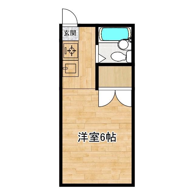 パインバレー(1K/2階)の間取り写真