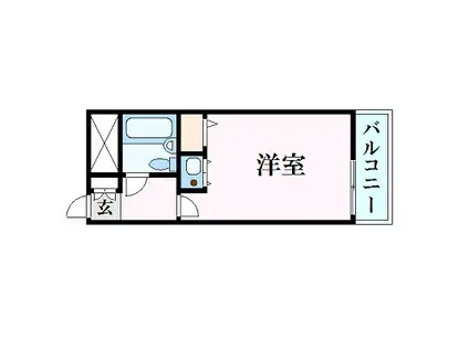 朝日プラザアーバンコア高松(ワンルーム/5階)の間取り写真