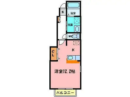 ヴィラ・アニメート(1K/1階)の間取り写真