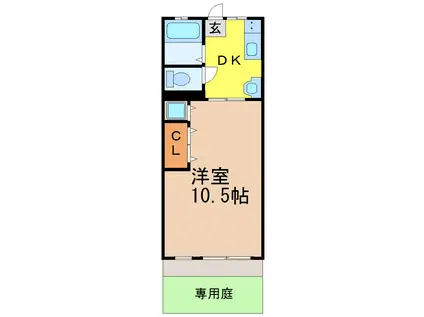 栄寿マンション(1DK/1階)の間取り写真