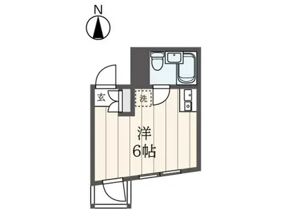 エクセルアイキ(ワンルーム/3階)の間取り写真