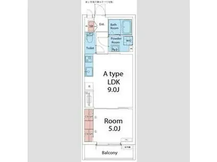 リブリ・アイリス諸岡(1LDK/1階)の間取り写真
