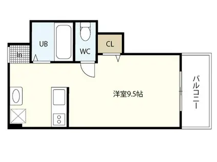 サンライズ舟入(1K/4階)の間取り写真