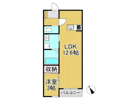 BRAVE BASE REA II(1LDK/1階)の間取り写真