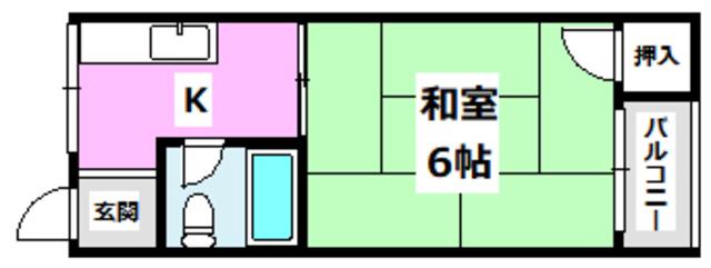 田中第一ビル(1K/4階)の間取り写真