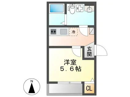 クラスティーネ中村町(1K/3階)の間取り写真