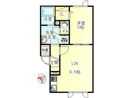 ETERNAL I(1LDK/2階)の間取り写真