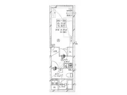 AZESTR SHIMOITABASHI(1K/3階)の間取り写真