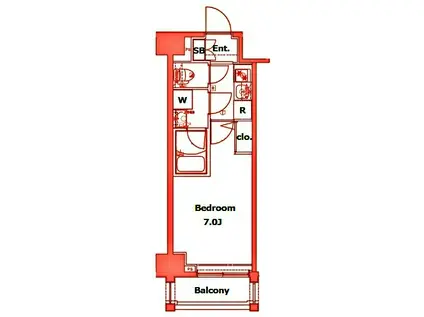 LEA横濱西口弐番館(1K/2階)の間取り写真