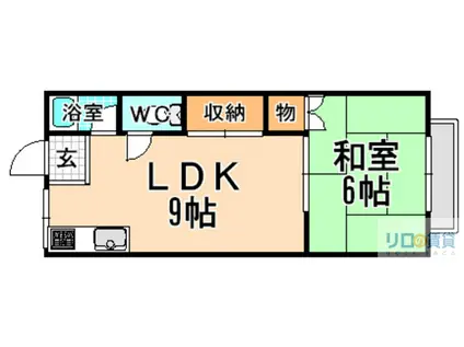 三和マンション(1LDK/2階)の間取り写真