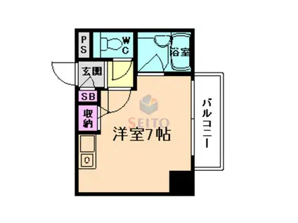 ふぁみーるYOTSUYA(ワンルーム/2階)の間取り写真