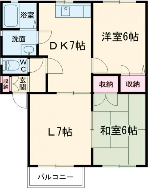 プレジール弥彦(3DK/1階)の間取り写真