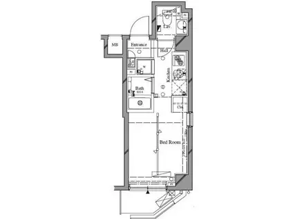 ARTESSIMO LINK COMODO(ワンルーム/5階)の間取り写真