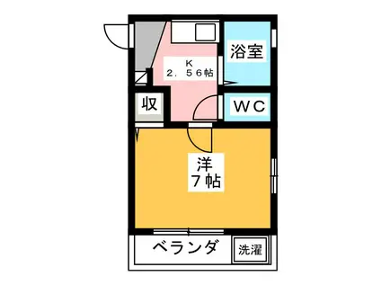 レチェンテ芝浦(1K/1階)の間取り写真