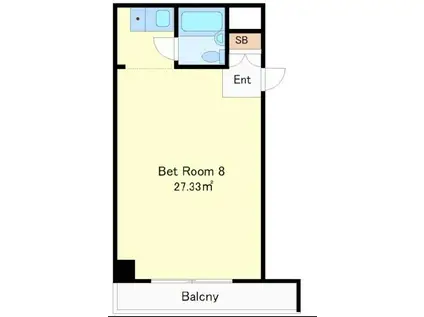 ライオンズプラザ南太田(ワンルーム/6階)の間取り写真