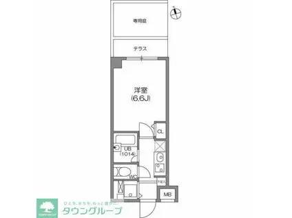 ガーラプレイス八幡山壱番館(1K/1階)の間取り写真