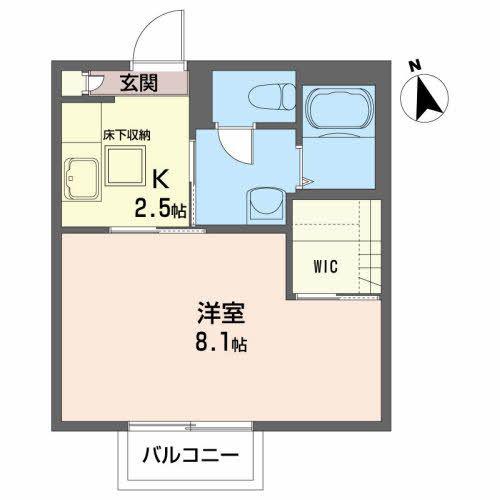 ドミールいつき(1K/1階)の間取り写真