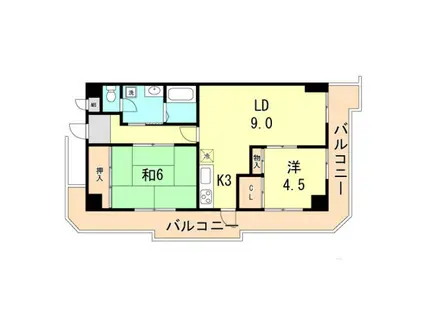 メゾンIYASAKA(2LDK/2階)の間取り写真