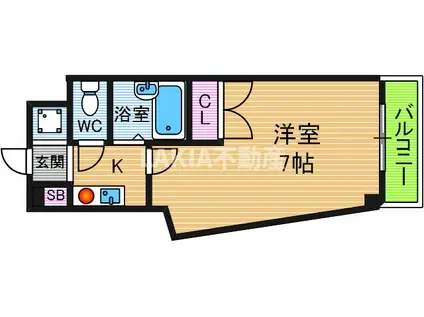 エストゥディオ・アヴァンサル(1K/8階)の間取り写真