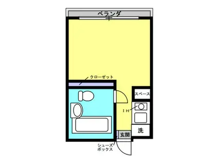 ソレイユ相模原(ワンルーム/4階)の間取り写真