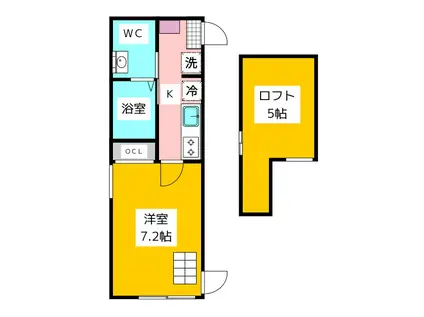 東村山市富士見町5丁目計画(1K/2階)の間取り写真