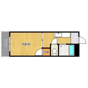 フレンドコーポII(1K/2階)の間取り写真