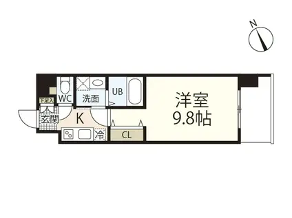 杉屋ビル(1K/11階)の間取り写真