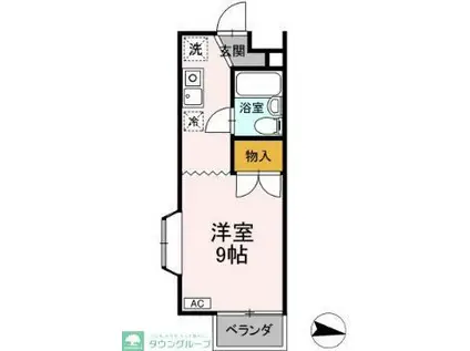 シーサイド金沢(ワンルーム/2階)の間取り写真