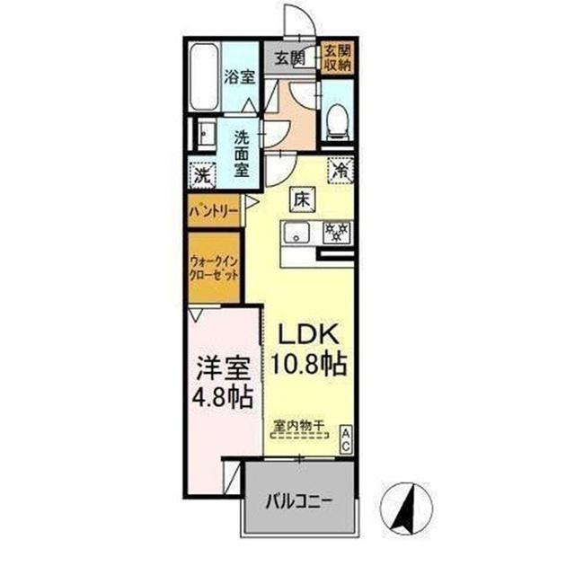 DIOSPERSIMMON長泉 I棟(1LDK/1階)の間取り写真