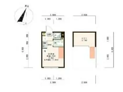 SFIDA K(ワンルーム/2階)の間取り写真