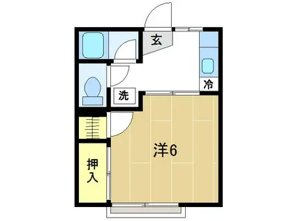 LUNA FIORE (1K/2階)の間取り写真