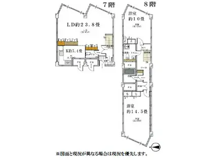 コープオリンピア(2LDK/7階)の間取り写真