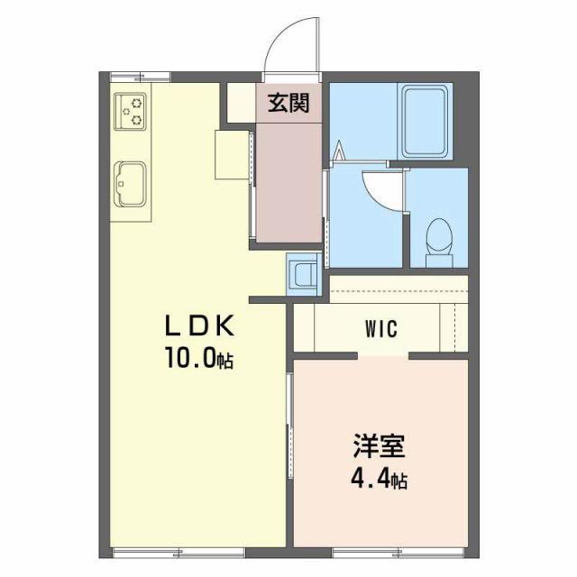 ファミールK(2DK/1階)の間取り写真
