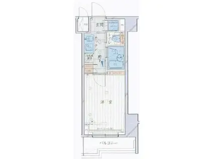 ルーブル大森町(1K/7階)の間取り写真
