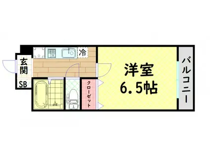 アクティ江之子島(1K/6階)の間取り写真