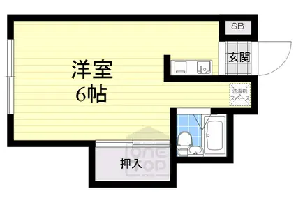 美吉野ハイツ(1K/3階)の間取り写真