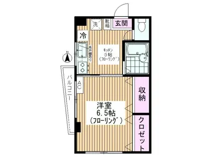 グランメゾン東新町(1K/3階)の間取り写真