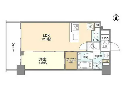 コンフォリア桜上水(1LDK/7階)の間取り写真